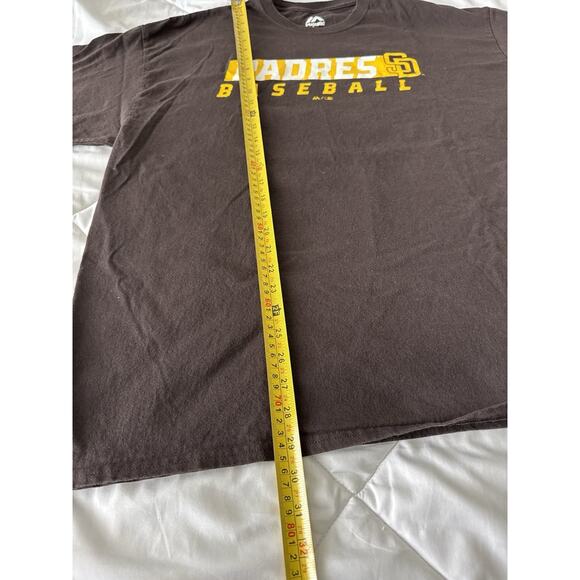 San Diego Padres Unisex Brown Baseball t-shirt by Majestic 2XL/2TG/2EG - Picture 3 of 7